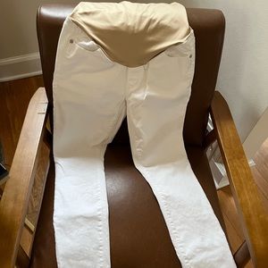 Loft White Maternity Skinny Jeans